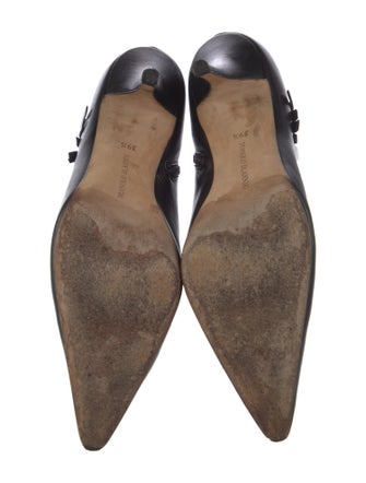 Manolo Blahnik Leather Chain-Link Accents Boots