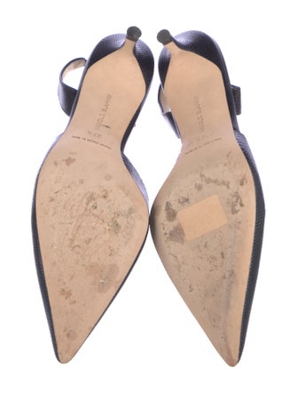 Manolo Blahnik Leather Slingback Pumps