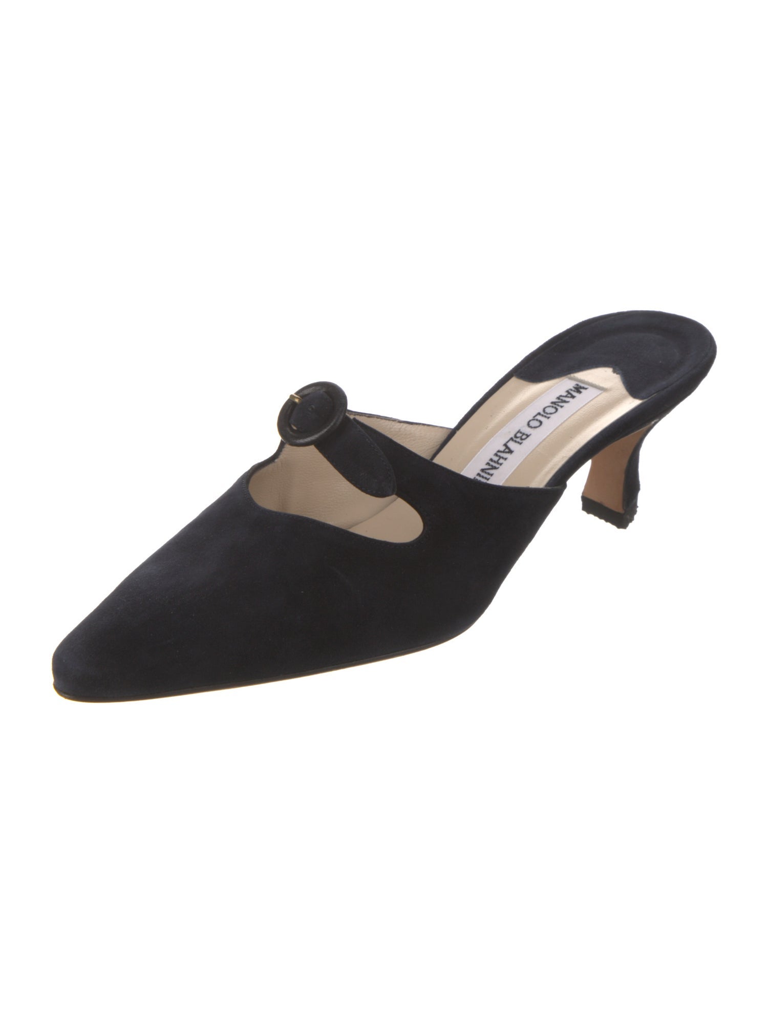 Manolo Blahnik Suede Mules