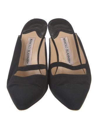 Manolo Blahnik Satin Mules