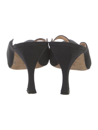 Manolo Blahnik Satin Mules