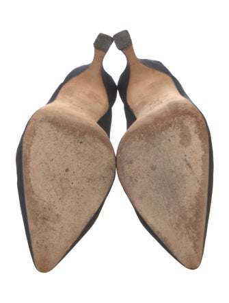 Manolo Blahnik Satin Mules