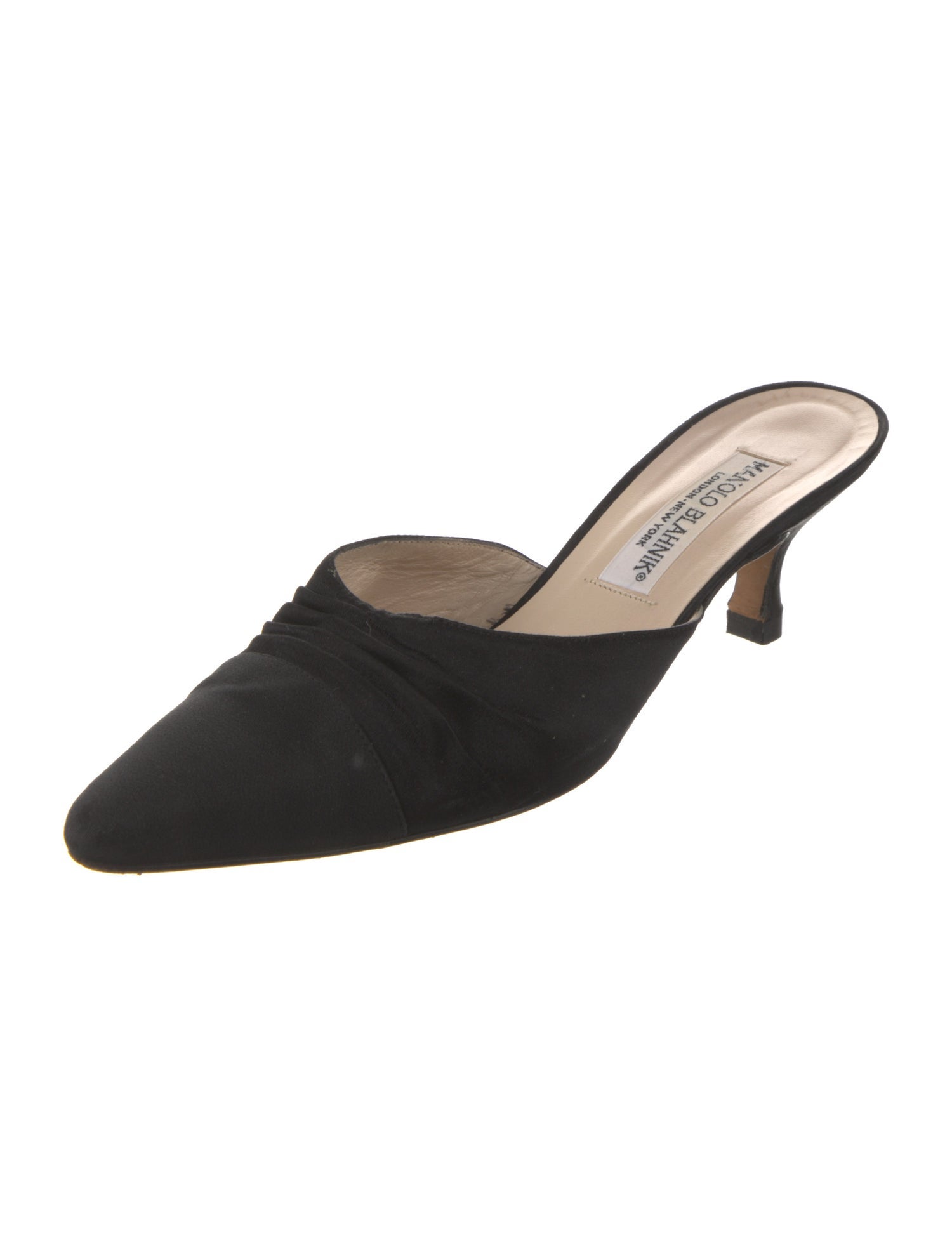 Manolo Blahnik Satin Mules