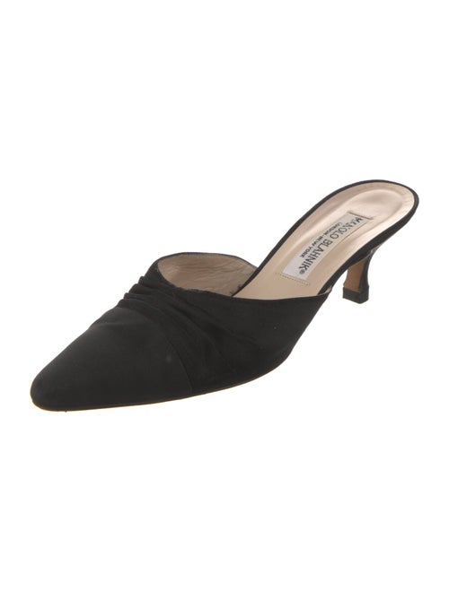 Manolo Blahnik Satin Mules