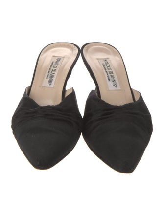 Manolo Blahnik Satin Mules