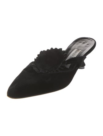 Manolo Blahnik Suede Mules