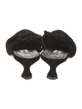 Manolo Blahnik Suede Mules