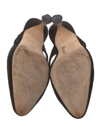 Manolo Blahnik Suede Mules