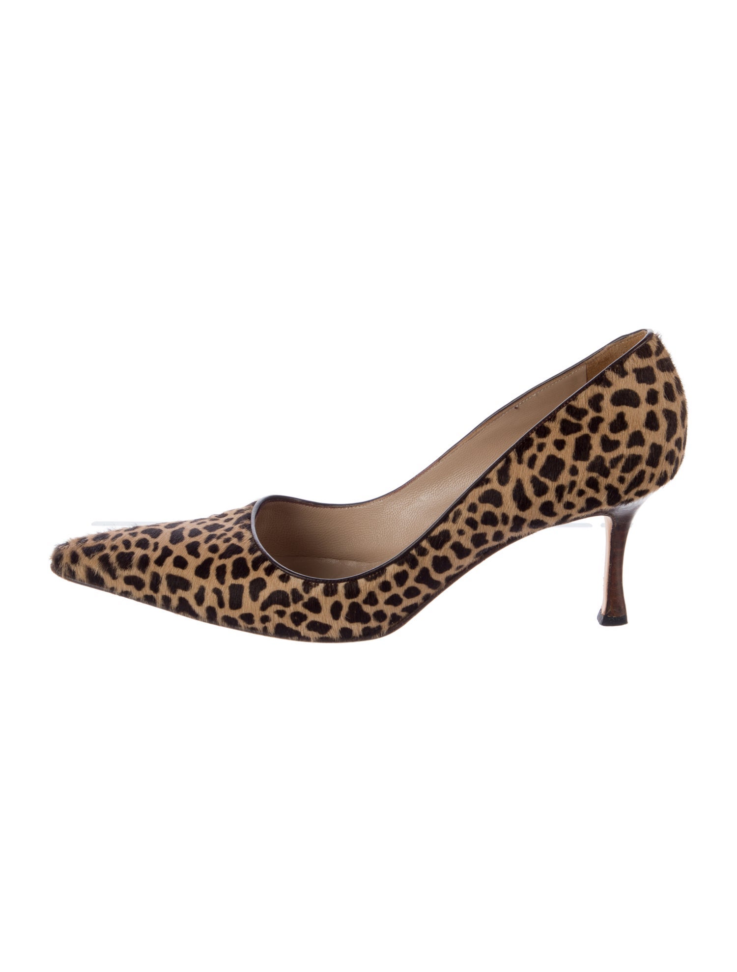 Manolo Blahnik Ponyhair Animal Print Pumps