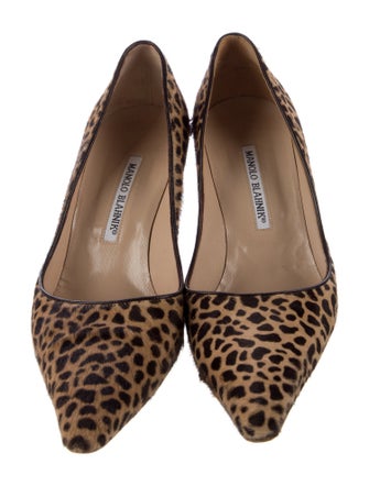 Manolo Blahnik Ponyhair Animal Print Pumps