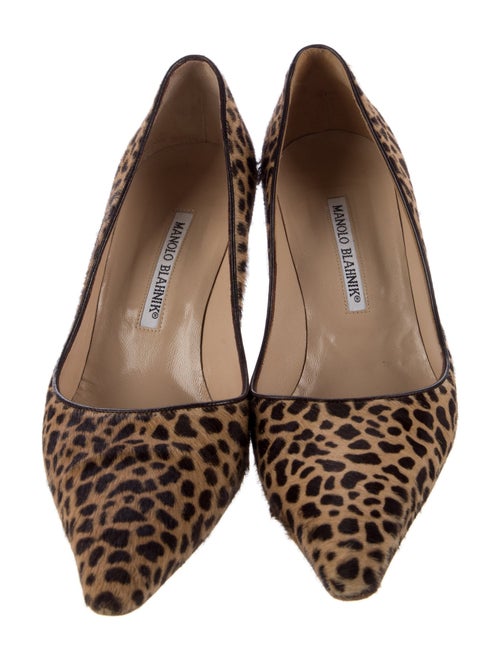 Manolo Blahnik Ponyhair Animal Print Pumps