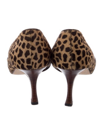 Manolo Blahnik Ponyhair Animal Print Pumps