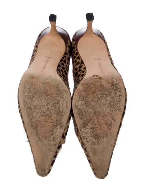 Manolo Blahnik Ponyhair Animal Print Pumps