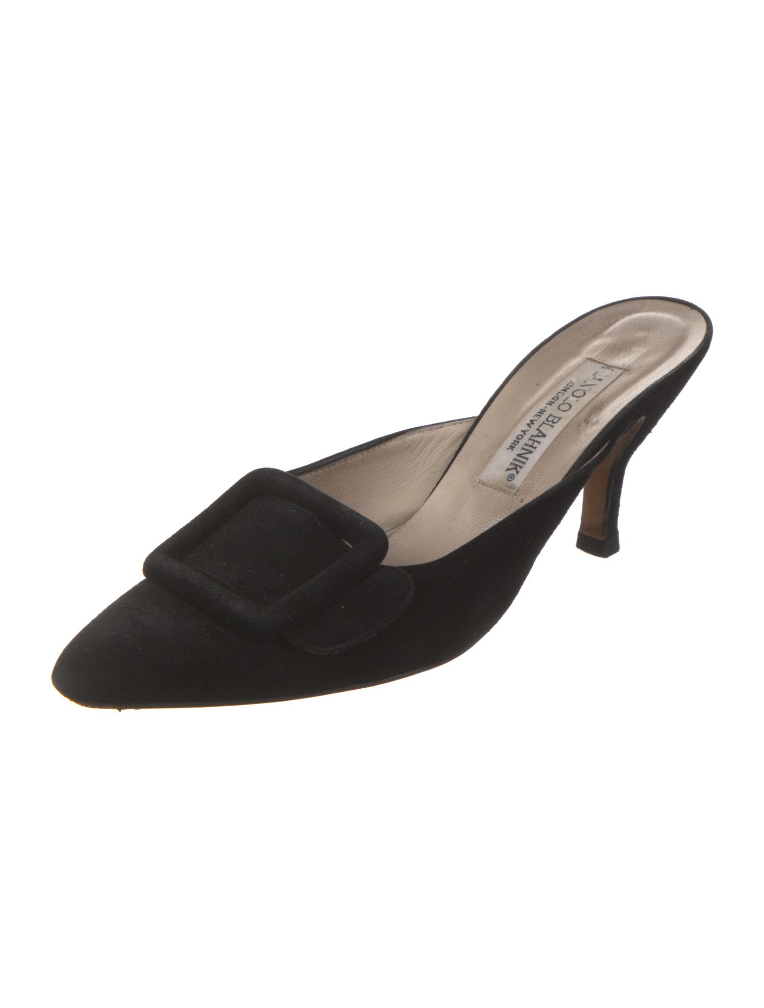 Manolo Blahnik Suede Mules