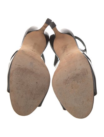 Manolo Blahnik Patent Leather Slingback Sandals