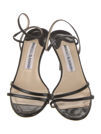 Manolo Blahnik Leather Slingback Sandals