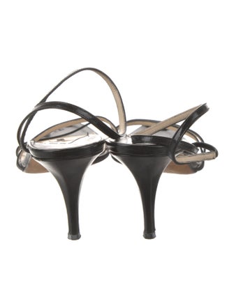 Manolo Blahnik Leather Slingback Sandals