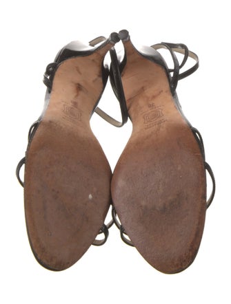 Manolo Blahnik Leather Slingback Sandals