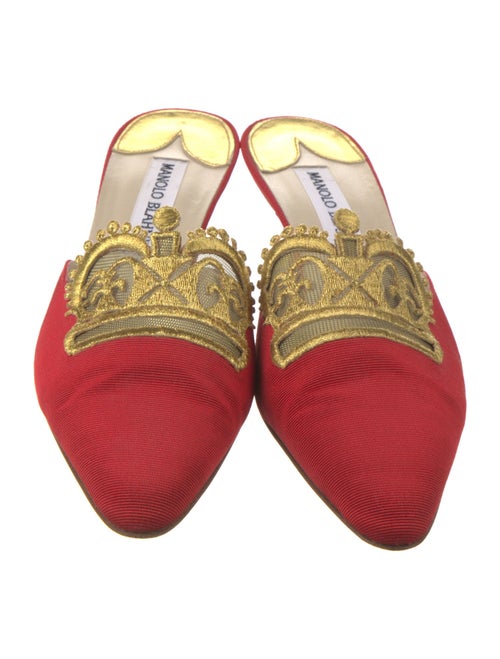 Manolo Blahnik Mesh Accents Mules