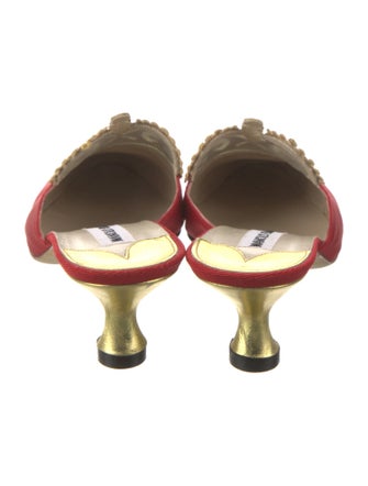 Manolo Blahnik Mesh Accents Mules