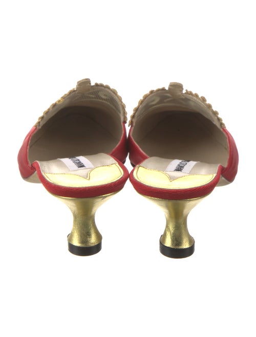 Manolo Blahnik Mesh Accents Mules