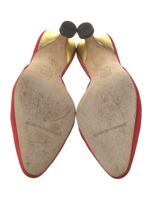 Manolo Blahnik Mesh Accents Mules