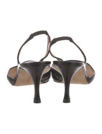 Manolo Blahnik Leather Slingback Pumps