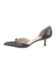 Manolo Blahnik Leather D'Orsay Pumps