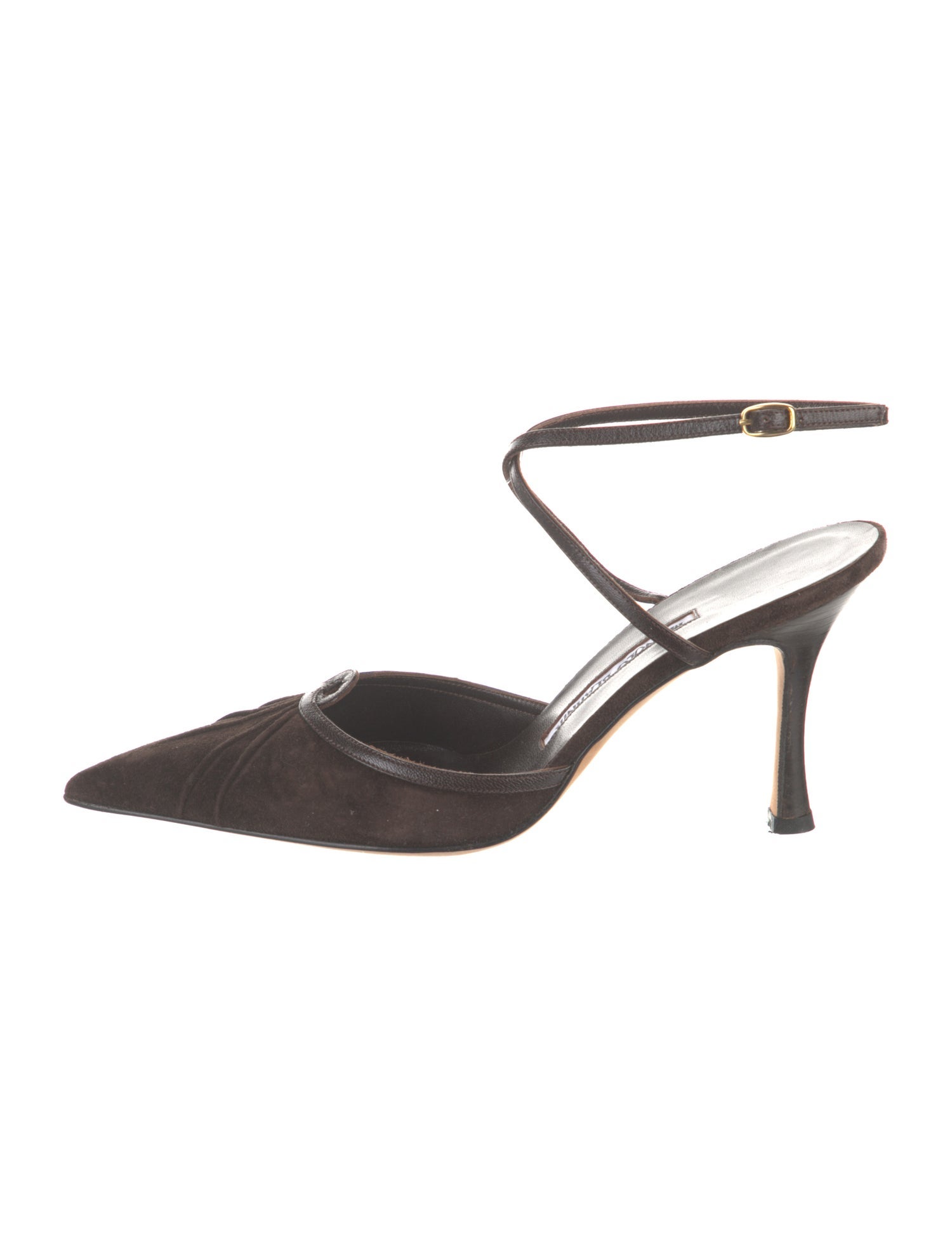 Manolo Blahnik Suede Slingback Pumps