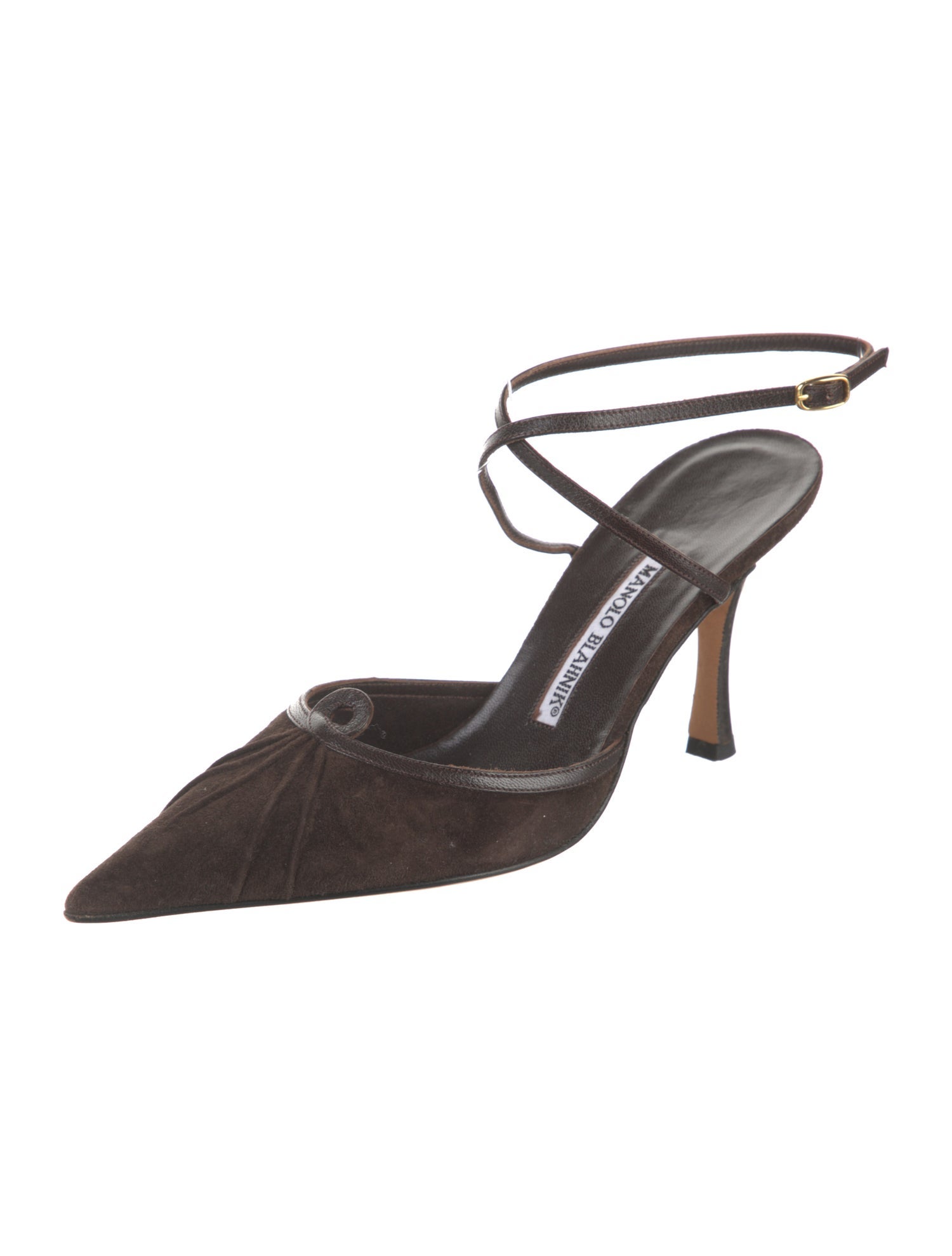 Manolo Blahnik Suede Slingback Pumps