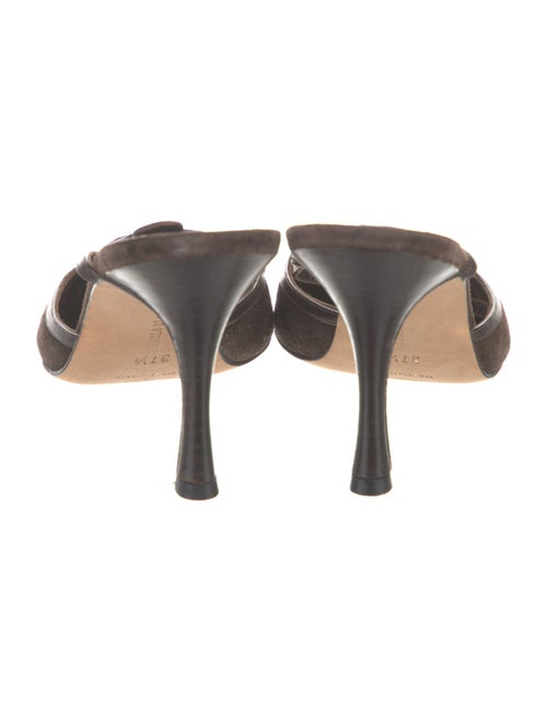 Manolo Blahnik Suede Slingback Pumps