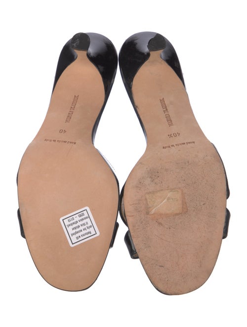 Manolo Blahnik Patent Leather Slides