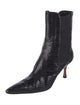 Manolo Blahnik Snakeskin Animal Print Chelsea Boots