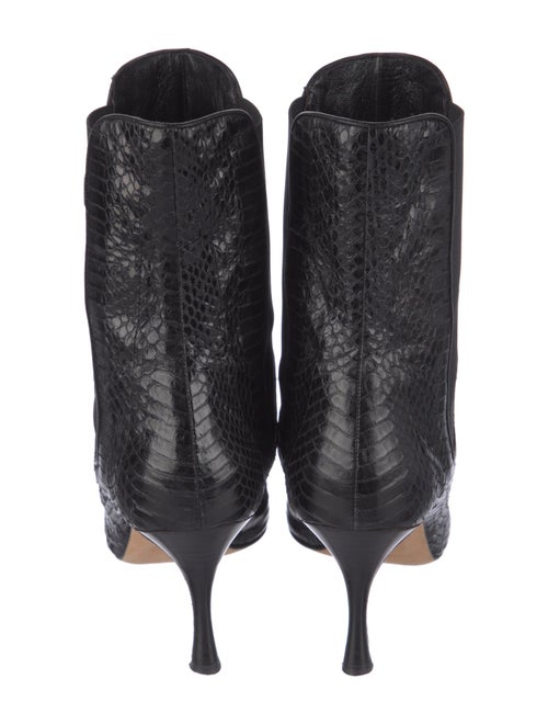 Manolo Blahnik Snakeskin Animal Print Chelsea Boots