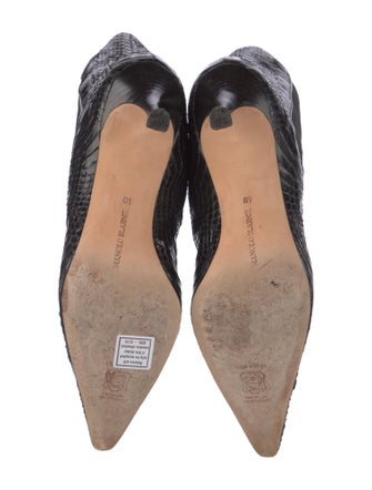Manolo Blahnik Snakeskin Animal Print Chelsea Boots