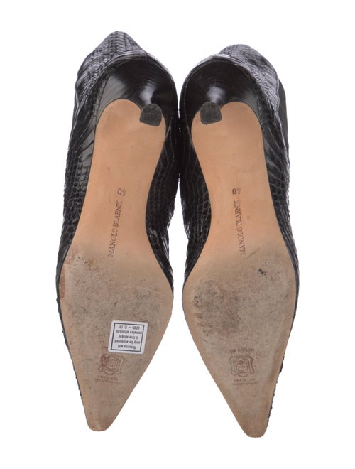 Manolo Blahnik Snakeskin Animal Print Chelsea Boots