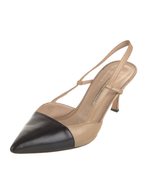 Manolo Blahnik Leather Slingback Pumps