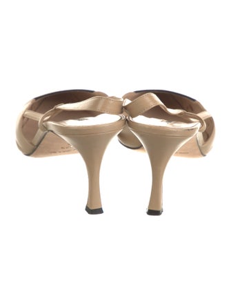 Manolo Blahnik Leather Slingback Pumps