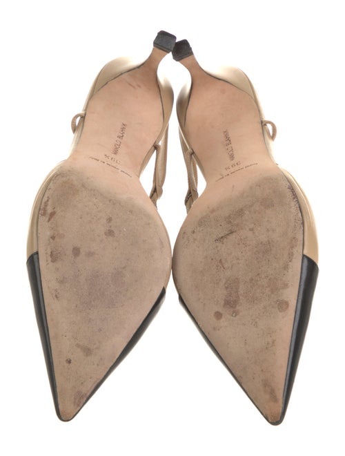 Manolo Blahnik Leather Slingback Pumps