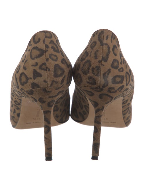 Manolo Blahnik Suede Animal Print Pumps