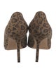 Manolo Blahnik Suede Animal Print Pumps