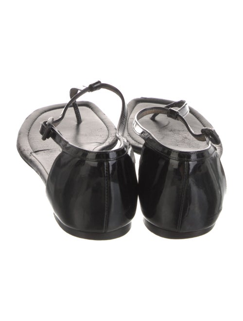 Manolo Blahnik Patent Leather T-Strap Sandals