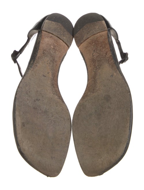 Manolo Blahnik Patent Leather T-Strap Sandals