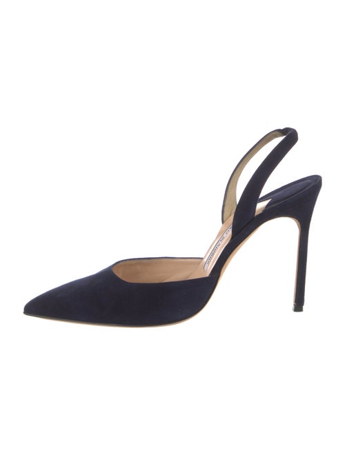 Manolo Blahnik Suede Slingback Pumps