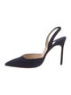 Manolo Blahnik Suede Slingback Pumps