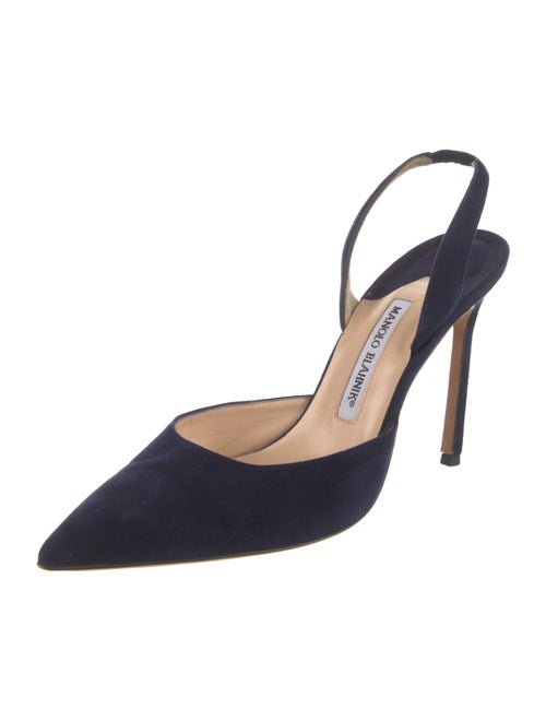 Manolo Blahnik Suede Slingback Pumps