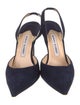 Manolo Blahnik Suede Slingback Pumps