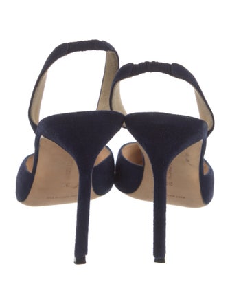 Manolo Blahnik Suede Slingback Pumps