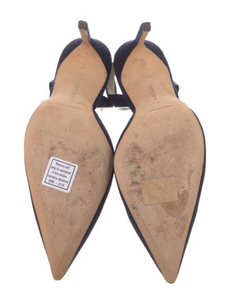 Manolo Blahnik Suede Slingback Pumps