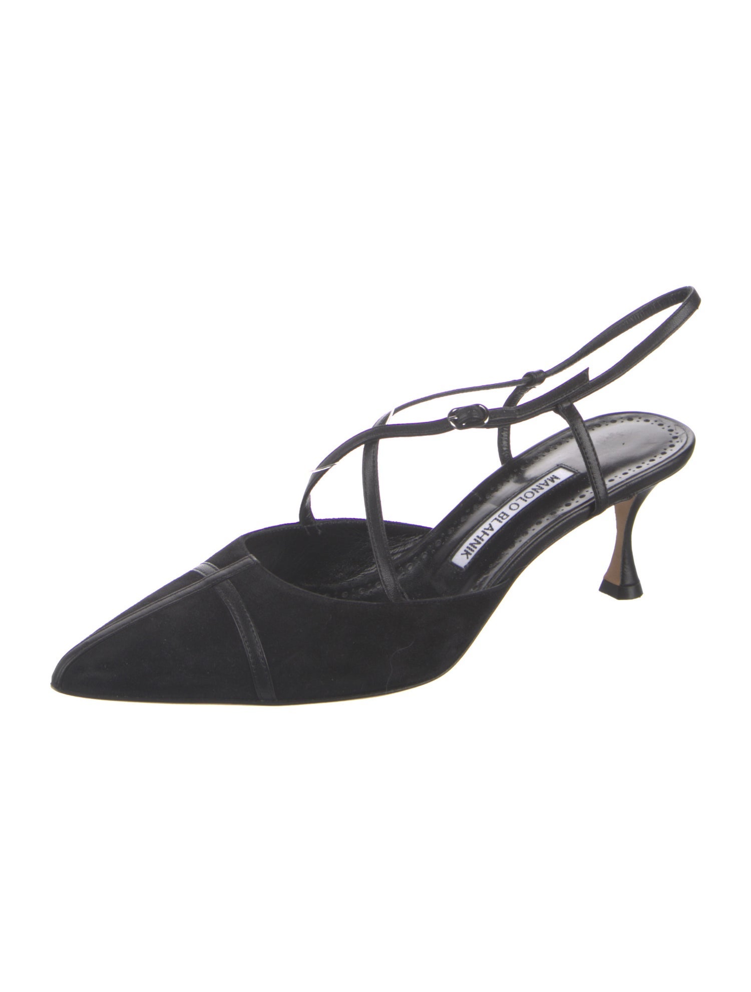 Manolo Blahnik Suede Slingback Pumps